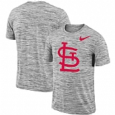 St. Louis Cardinals Nike Heathered Black Sideline Legend Velocity Travel Performance T-Shirt